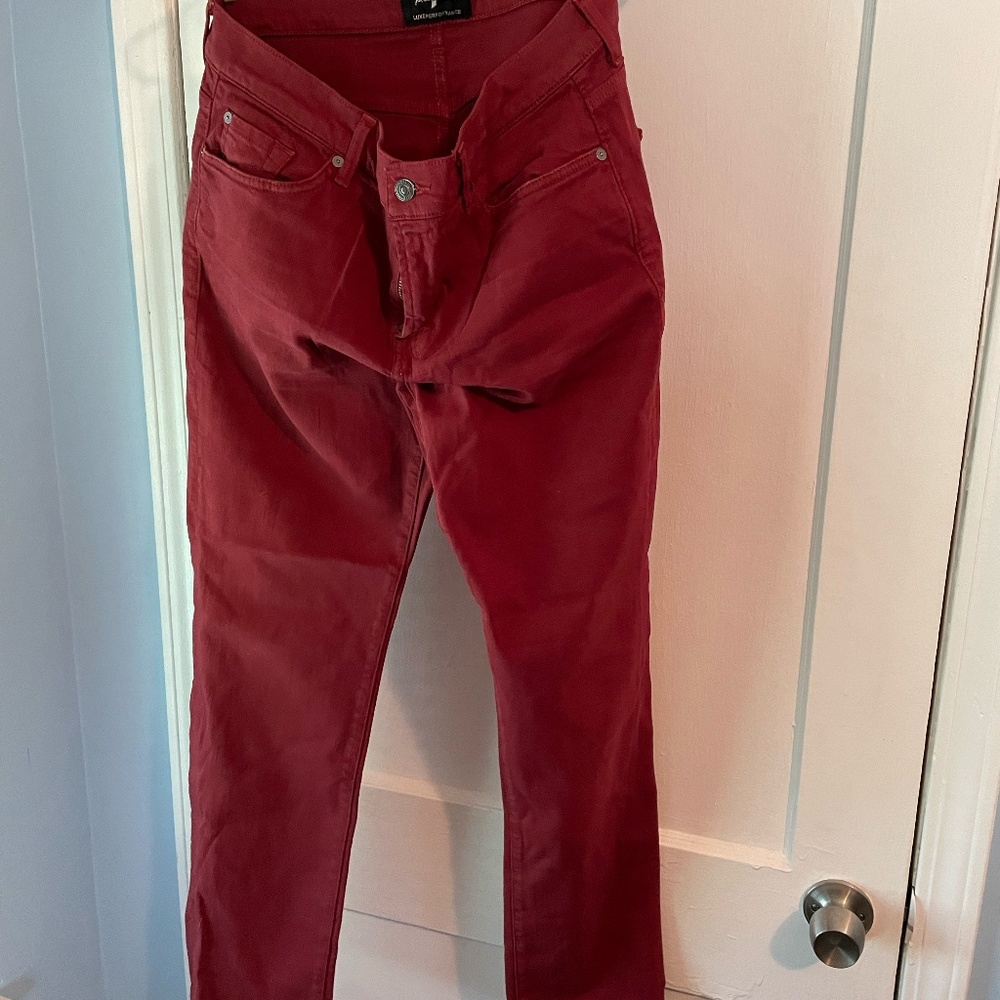 7 for all Mankind Slimmy Jeans Mens Size 33 Red